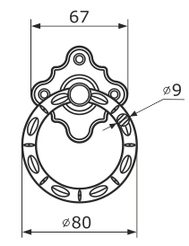 Ручка-кольцо РК-80 мод.4 черный (Балаково) DOMART; 11614850